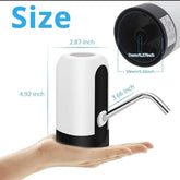 Automatic USB Rechargeable Water Bottle Pump Dispenser | One-Touch Electric Drinking Water Dispenser for 19L / 20L Bottles | Portable for Home & Office
