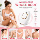 Portable IPL Laser Hair Removal Device – Painless Hair Remover for Face & Body