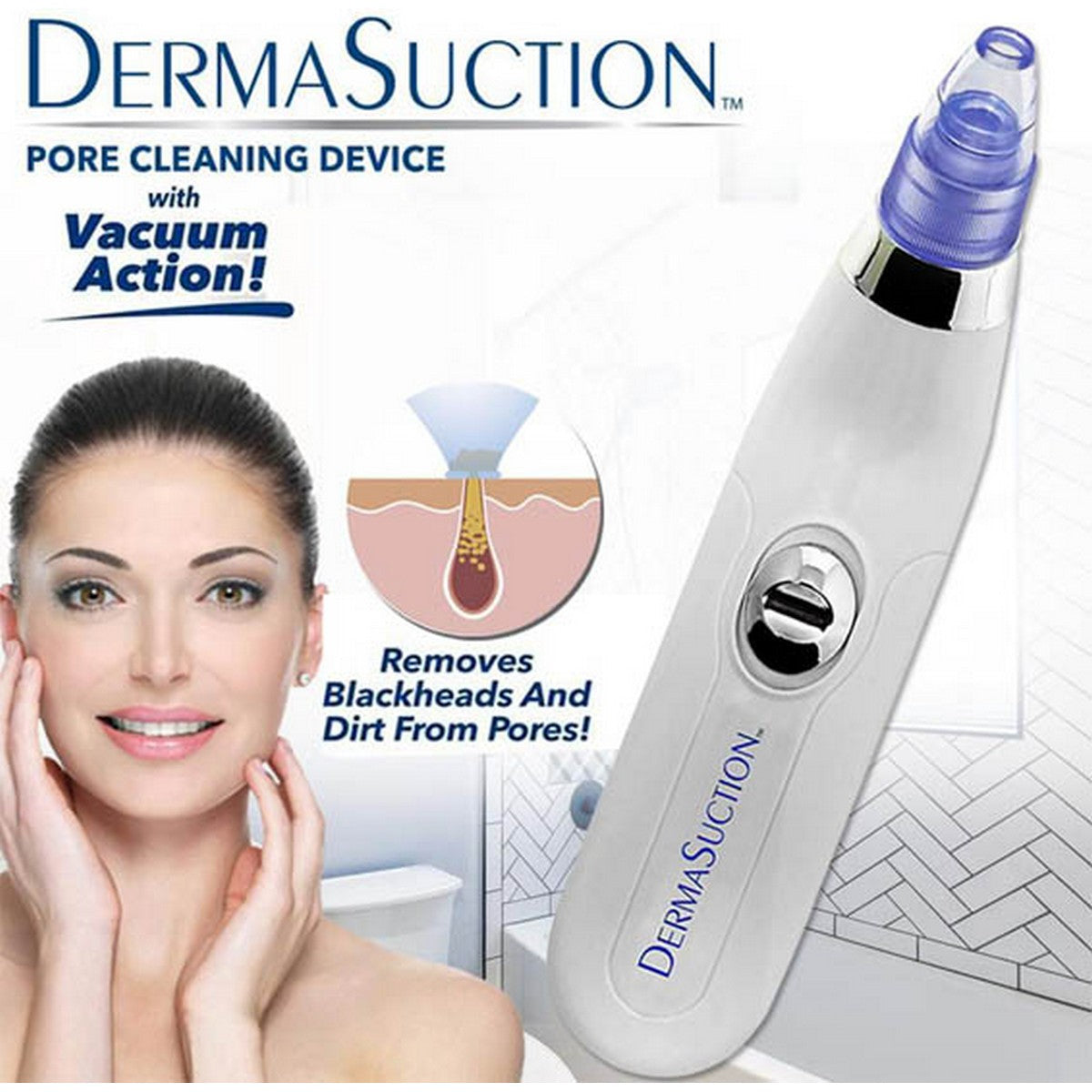 DermaSuction Pore Cleaning Device – Blackhead Remover & Facial Cleansing Tool