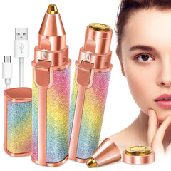 Buy 2-in-1 Rechargeable Electric Hair Remover & Eyebrow Trimmer for Women – Painless Facial Hair Removal