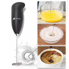 Electric Milk Frother – Battery Operated Handheld Coffee Whisk for Latte & Cappuccino