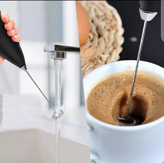 Electric Milk Frother – Battery Operated Handheld Coffee Whisk for Latte & Cappuccino