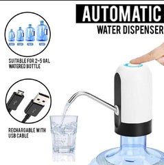 Automatic USB Rechargeable Water Bottle Pump Dispenser | One-Touch Electric Drinking Water Dispenser for 19L / 20L Bottles | Portable for Home & Office