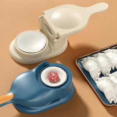 2-in-1 Manual Dumpling Maker & Dough Press Machine | Samosa, Gujiya & Empanada Mould Tool | Easy DIY Kitchen Pastry Press