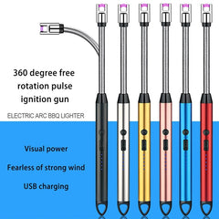 USB Rechargeable Electric Arc Lighter – Windproof Flameless Lighter for Candle & Kitchen Use