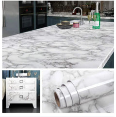 Marble Peel and Stick Wallpaper – Self-Adhesive Waterproof Wall & Shelf Paper