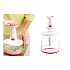 2 Liter Manual Food Chopper Push Hand Press / Manual Vegetable Chopper