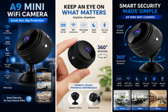 A9 Mini WiFi Camera 1080P HD Wireless Security Camera with Night Vision & Motion Detection