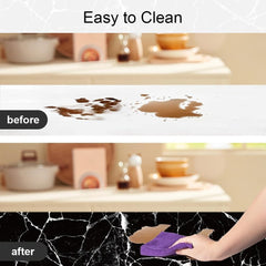 Black Marble Peel and Stick Wallpaper – Self-Adhesive Waterproof Countertop & Cabinet Covering