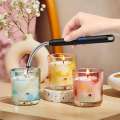 USB Rechargeable Electric Arc Lighter – Windproof Flameless Lighter for Candle & Kitchen Use
