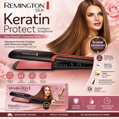 Remington Keratin Protect Hair Straightener FR-2025 – Professional Ceramic Hair Straightener with Fast Heat-Up | Smooth, Frizz-Free Styling