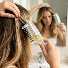 Essential Oil Scalp Massage Comb – Hair Growth Serum & Oil Applicator with Storage Chamber