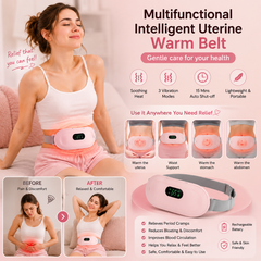 Period Cramp Relief Belt – Electric Menstrual Heating Pad & Vibration Massager for Women