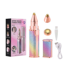 Buy 2-in-1 Rechargeable Electric Hair Remover & Eyebrow Trimmer for Women – Painless Facial Hair Removal