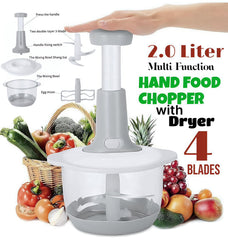2 Liter Manual Food Chopper Push Hand Press / Manual Vegetable Chopper