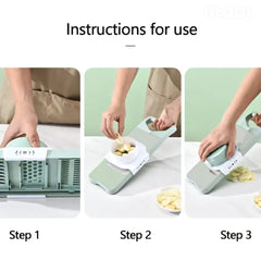 5-in-1 Stainless Steel Vegetable Cutter & Chopper