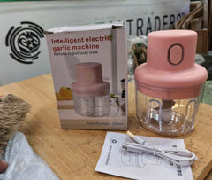 250ML USB Rechargeable Mini Electric Garlic Chopper – Portable Food Grinder & Vegetable Cutter