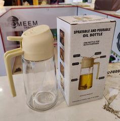 2-in-1 Oil Spray & Pour Bottle | Kitchen Cooking Oil Dispenser & Sprayer | Leak-Proof Refillable Oil Bottle