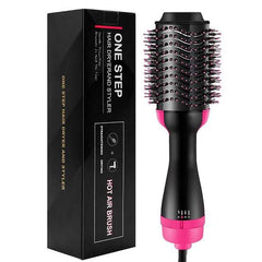 3-in-1 Hot Air Brush Hair Styler | Hair Dryer, Straightener & Volumizer | One-Step Blow Dry Styling Brush