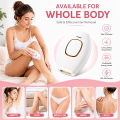 Portable IPL Laser Hair Removal Device – Painless Hair Remover for Face & Body