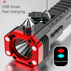 3W LED Rechargeable Flashlight – Multi-Function Emergency Torch with COB Light